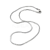 Non-Tarnish 304 Stainless Steel Flat Snake Chain Necklaces for Women NJEW-D058-04P-1