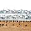 Transparent Electroplate Glass Beads Strands X-GLAA-K064-03B-PL02-4
