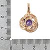 Brass Micro Pave Cubic Zirconia Pendants KK-E795-16KCG-3