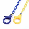 Personalized Two Tone ABS Plastic Cable Chain Necklaces NJEW-JN02825-05-2