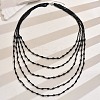 Bohemian Style Plastic Long Bicone Beads Multi Layered Necklaces for Women's Daily Parties DF6907-2-3
