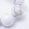 Round Natural Howlite Bead Strands G-R345-8mm-18-4