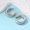 Clear Cubic Zirconia Star Hoop Earrings LS-EJEW-C022-06P-01-3