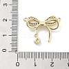 Brass Micro Pave Clear Cubic Zirconia Pendants ZIRC-L104-005G-2