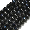 Natural Black Labradorite Beads Strands G-L642-B15-8mm-2
