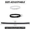 8 Pcs 2 Colors Simple Polyester Shirt Stay Belt AJEW-GO0001-41-2