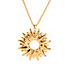 Vintage 304 Stainless Steel Sunflower Pendant Necklaces for Women KZ0138-2-3