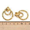 304 Stainless Steel Twist Double Ring Dangle Stud Earrings EJEW-K268-30G-5