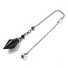 Natural & Synthetic Gemstone Rhombus Faceted Poined Dowsing Pendulums G-Q184-05AS-4