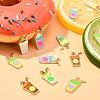 30Pcs 6 Styles Alloy Enamel Pendants ENAM-CJ0003-16-5