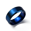 201 Stainless Steel Wide Band Finger Rings for Women Men RJEW-WH0009-13E-BU-1