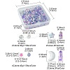 12Pcs 4 Style Moon & Star Transparent Spray Painted Glass Beads GLAA-FS0001-67-4