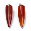 Natural Red Agate Pendants G-D040-01P-B02-2
