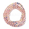 Electroplate Glass Beads Strands EGLA-H108-01A-AB08-4
