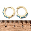 Brass Pave Cubic Zirconia Hoop Earrings EJEW-G471-09G-03-5