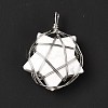 Natural Howlite Pendants G-D458-07P-01-RS-5