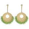 Real 14K Gold Plated 304 Stainless Steel Boho Stud Earrings EJEW-K294-05G-02-1