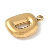 304 Stainless Steel Initial Pendants STAS-S186-12D-G-2