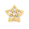 Rack Plating Brass Micro Pave Clear Cubic Zirconia Cabochons KK-F874-02G-06-1