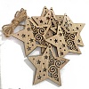 Unfinished Wood Pendant Decorations XMAS-PW0001-170-39-1
