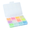 3432Pcs 12 Colors 8/0 Glow in the Dark Luminous Transparent Glass Round Seed Beads LUMI-CJ0001-01-6