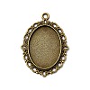 Zinc Alloy Pendant Settings for Cabochon & Rhinestone PALLOY-A15257-AB-LF-1