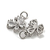 Brass Micro Pave Clear Cubic Zirconia Pendants KK-G490-25P-2