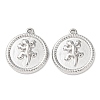 304 Stainless Steel Pendants STAS-P432-01D-P-1