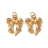304 Stainless Steel Rhinestone Pendants RB-CBA350D-05G-A-1