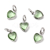 Brass Pave Cubic Zirconia Pendants KK-Z137-21P-08-1