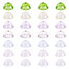 28Pcs 7 Colors Transparent Acrylic Bead Caps OACR-TA0004-02-1