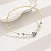 AB Color Glass & Alloy Beaded Anklets for Women HD5357-3-1