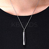 Non-Tarnish 304 Stainless Steel Column Pendant Necklaces UG4628-1-5
