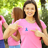 20Pcs 3 Styles Breast Cancer Awareness Pink Ribbon Enamel Pin JEWB-FH0002-53A-5