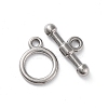 Non-Tarnish 304 Stainless Steel Ring Toggle Clasps STAS-A092-09G-P-1