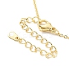 Cubic Zirconia Heart with Word Love Pendant Necklace NJEW-F293-02C-G-4