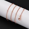 2mm Rack Plating Brass Satellite Chain Necklaces for Women Men MAK-L044-33RG-2