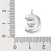 Rack Plating Brass Balloon Letter Pendants KK-C050-01P-E-3