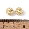 Brass Micro Pave Clear Cubic Zirconia Beads CU-CBA9FFD-10G-3