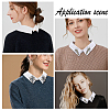  2Pcs 2 Style Cotton Detachable Blouse False Collar AJEW-NB0003-98-7