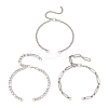 3Pcs 3 Styles 304 Stainless Steel Chain Bracelet Making AJEW-JB01411-1