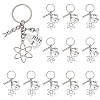 12Pcs Alloy Keychains KEYC-DR00009-1