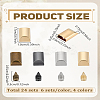 24 Sets 4 Colors Zinc Alloy Cord Ends FIND-LP0008-23-2