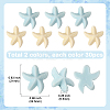 60Pcs 2 Colors Opaque Resin Cabochons RESI-SC0036-45-2