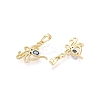 Brass Micro Pave Cubic Zirconia Pendants KK-Q073-09G-2