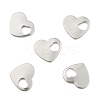 304 Stainless Steel Stamping Blank Tag Heart Charms Pendants STAS-M004-04-2