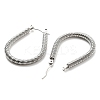 Non-Tarnish 304 Stainless Steel Teardrop Hoop Earrings EJEW-B023-04P-2