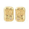 Rectangle Brass Micro Pave Cubic Zirconia Stud Earrings EJEW-R025-21G-4
