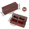 2-Slot Rectangle Black Peach Wood Couple Ring Box OBOX-WH0017-01A-2