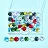 48Pcs 8 Colors Electroplate Glass Links Connectors EGLA-FS0001-48-7